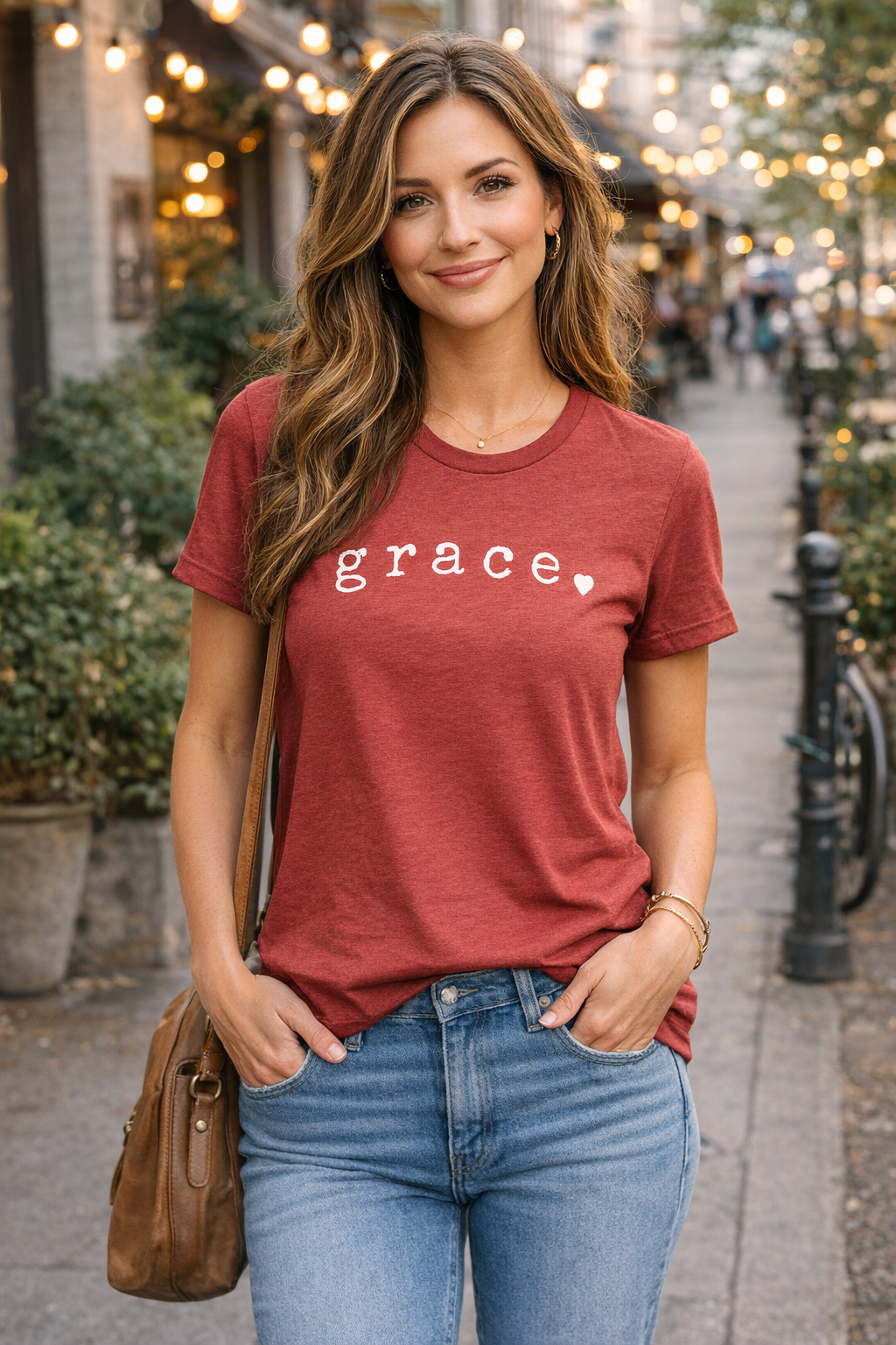 Heather clay grace tee