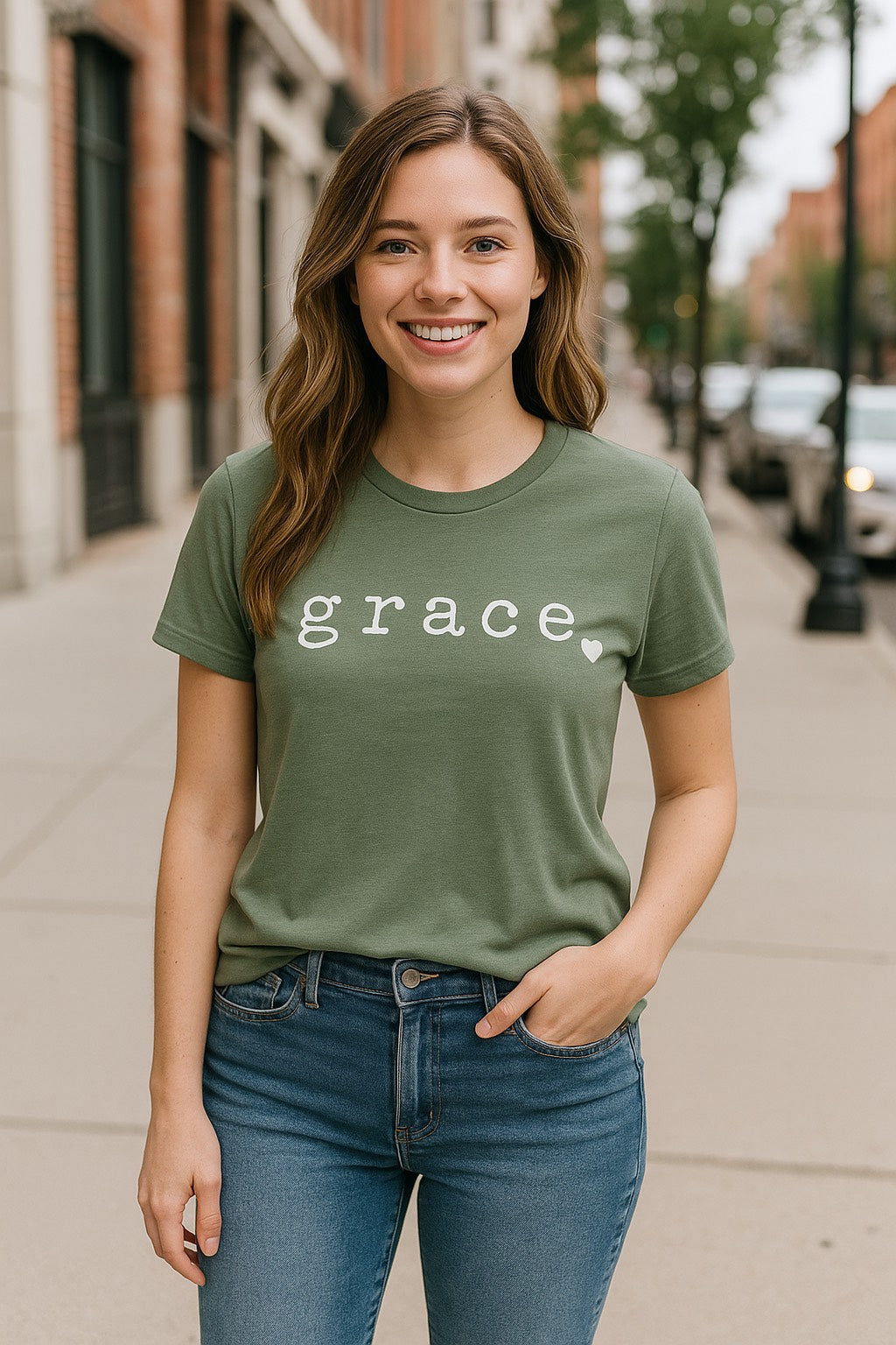 Heather Sage grace tee