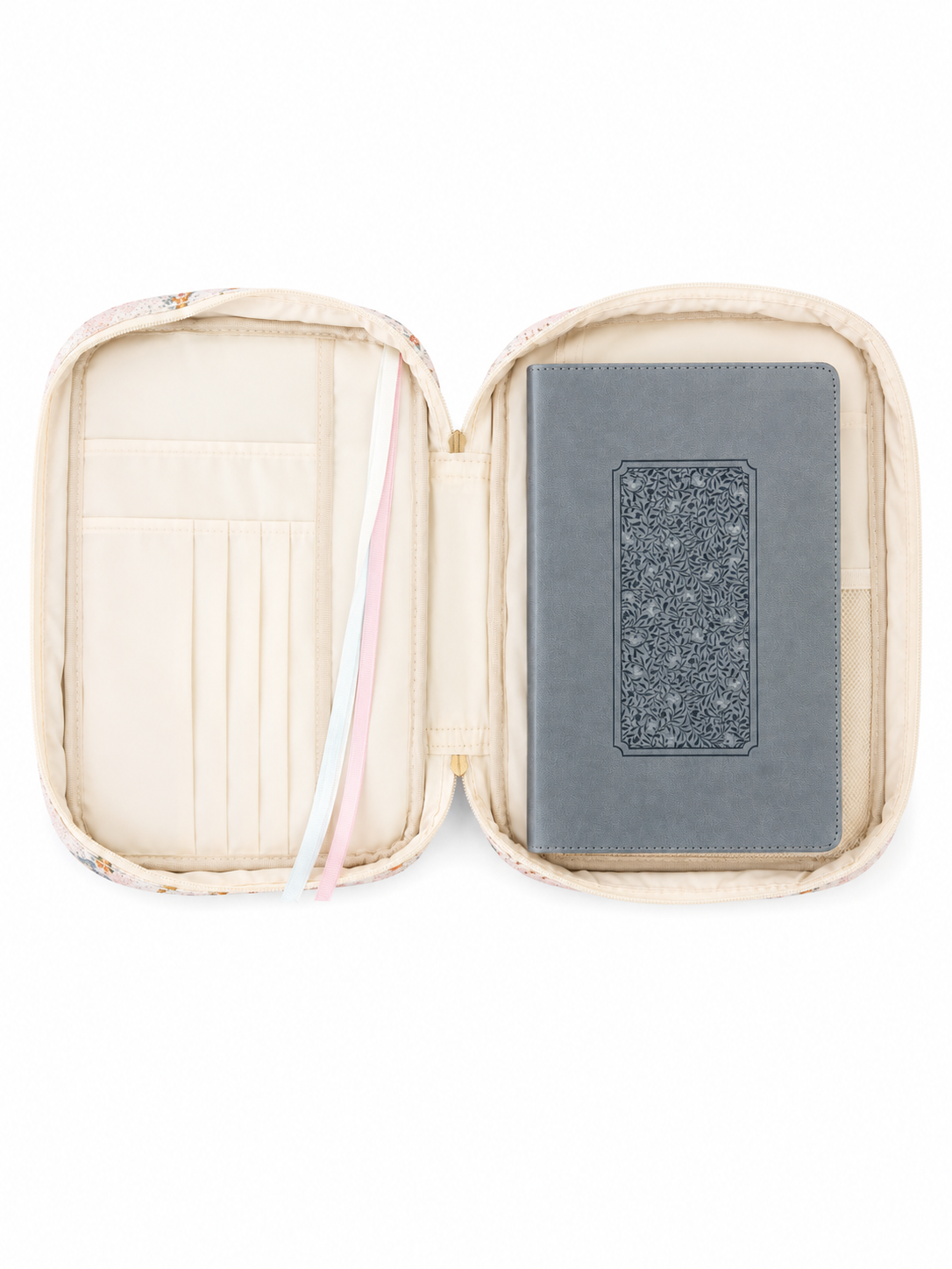 Floral patches Bible carrying case