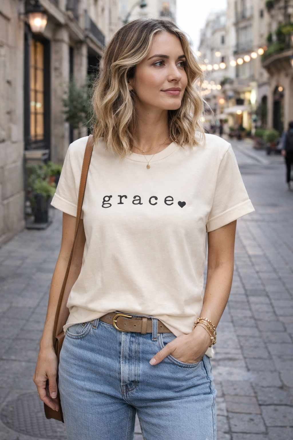 Solid Natural grace tee
