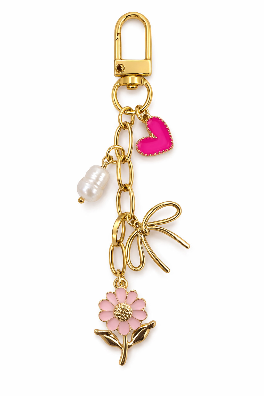 Pretty petal charm zipper pull
