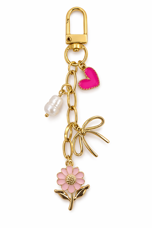 Pretty petal charm zipper pull