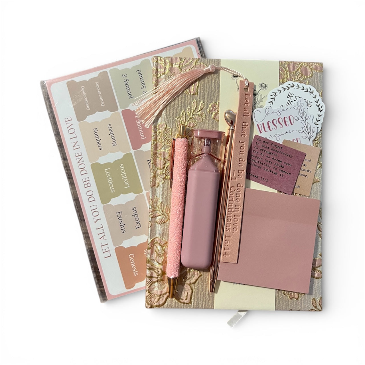 Journaling set - glossy pink