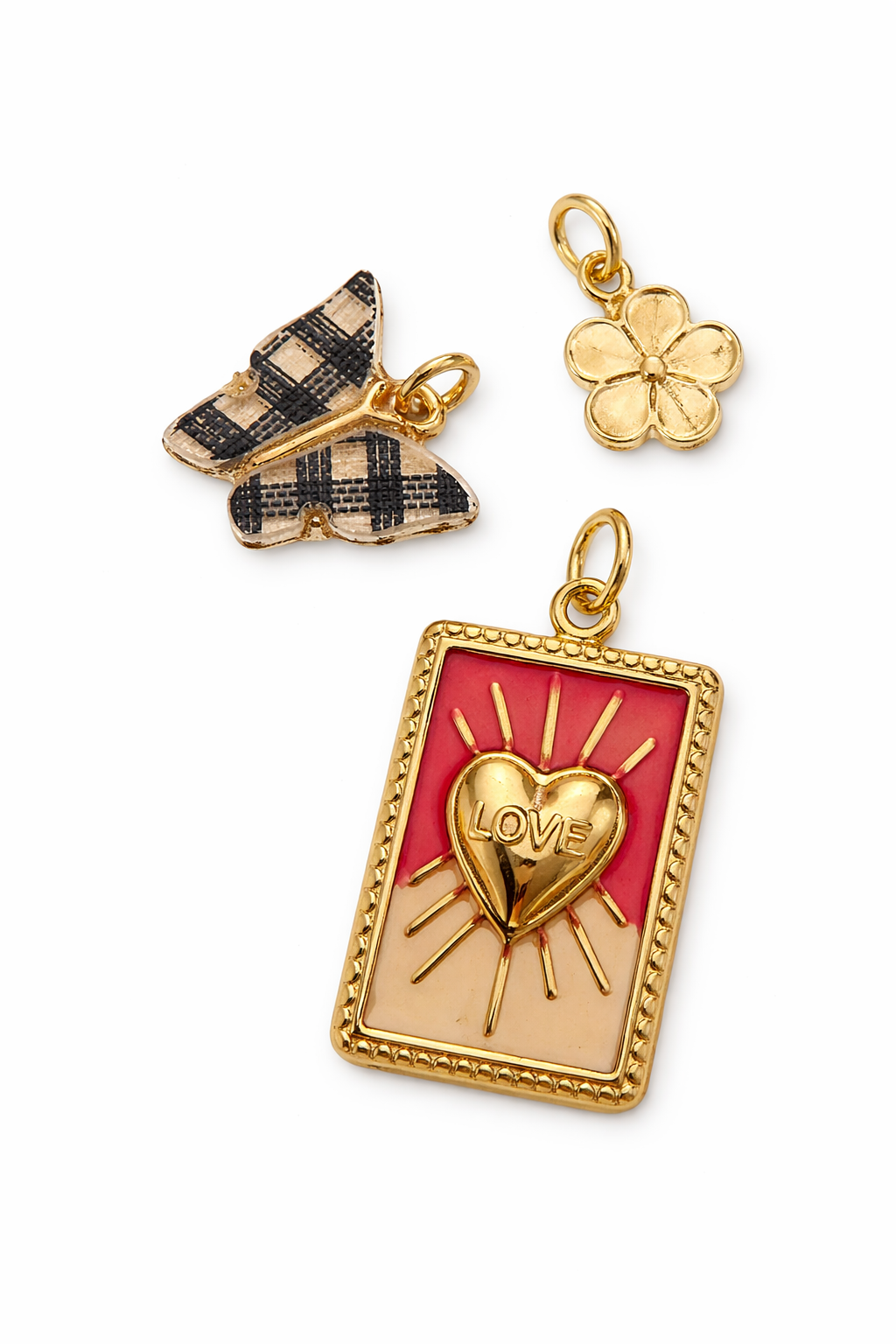 Radiant love charm zipper pull