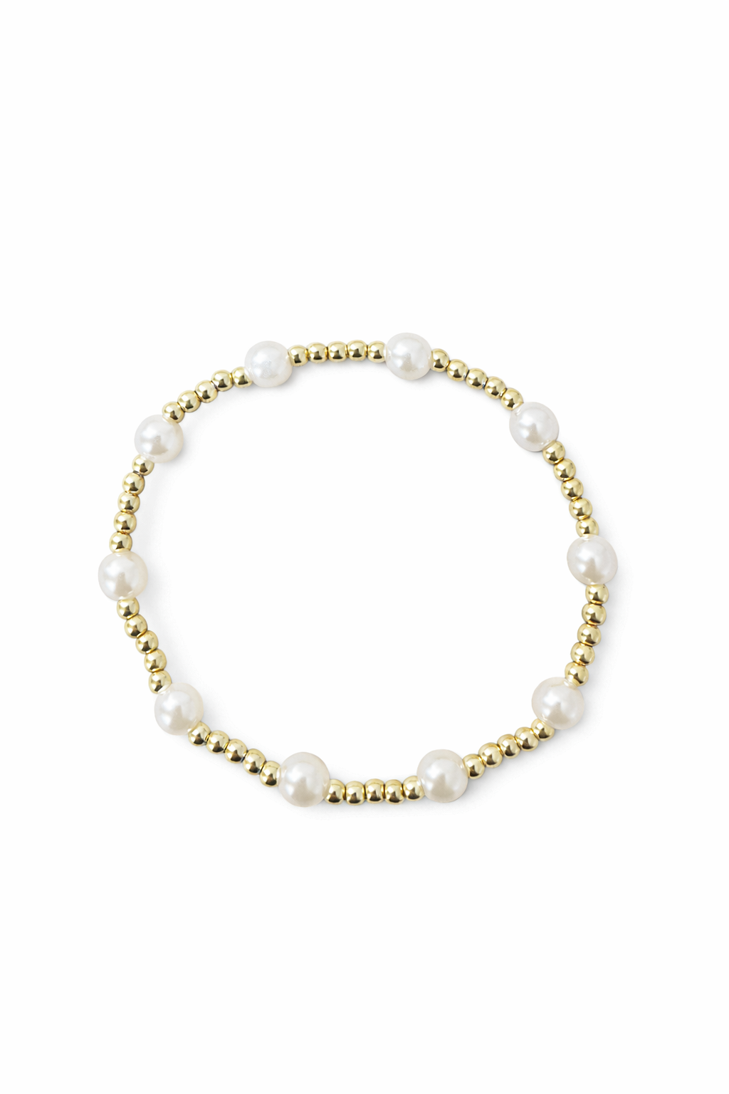 Pearl detail gold bracelet