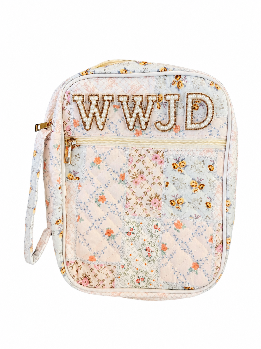 Floral patches Bible carrying case