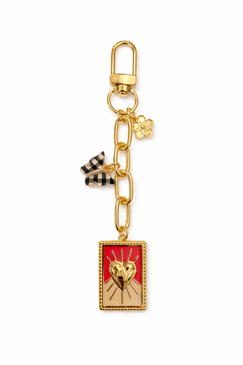 Radiant love charm zipper pull