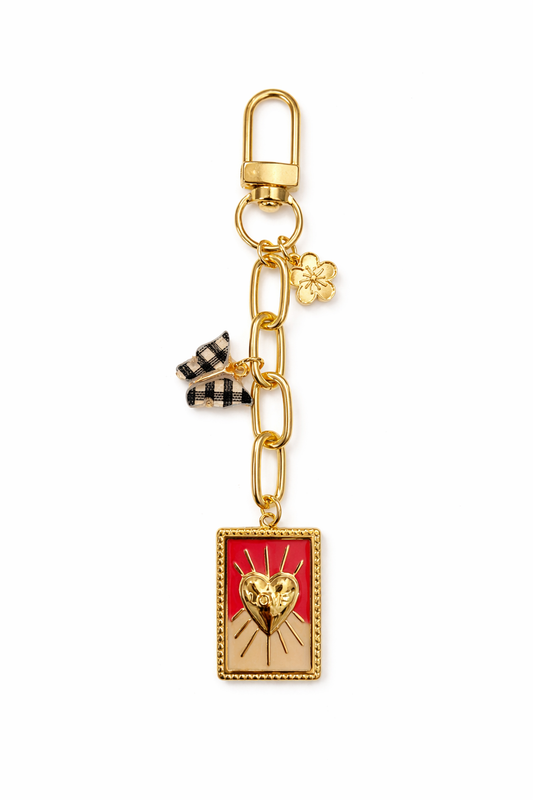 Radiant love charm zipper pull