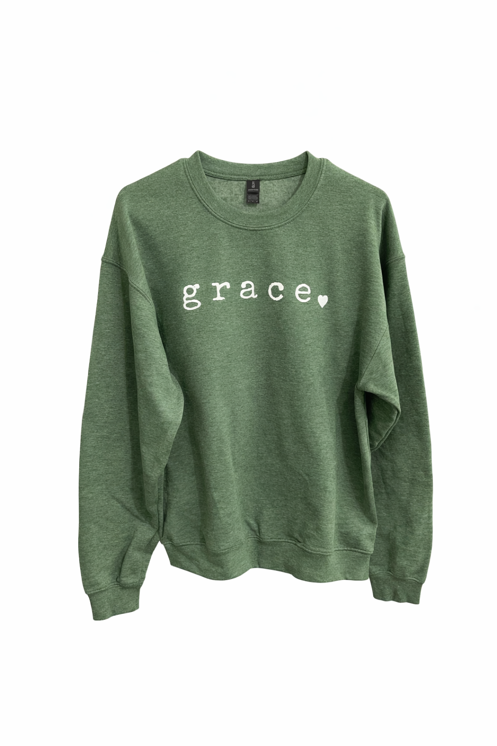 Heather dark green crew sweatshirt